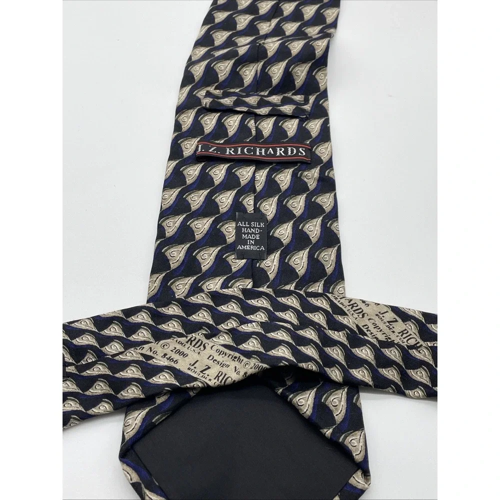 J.Z. Richards Hand Crafted‎ Made In USA Multi-Color All Silk Neck Tie